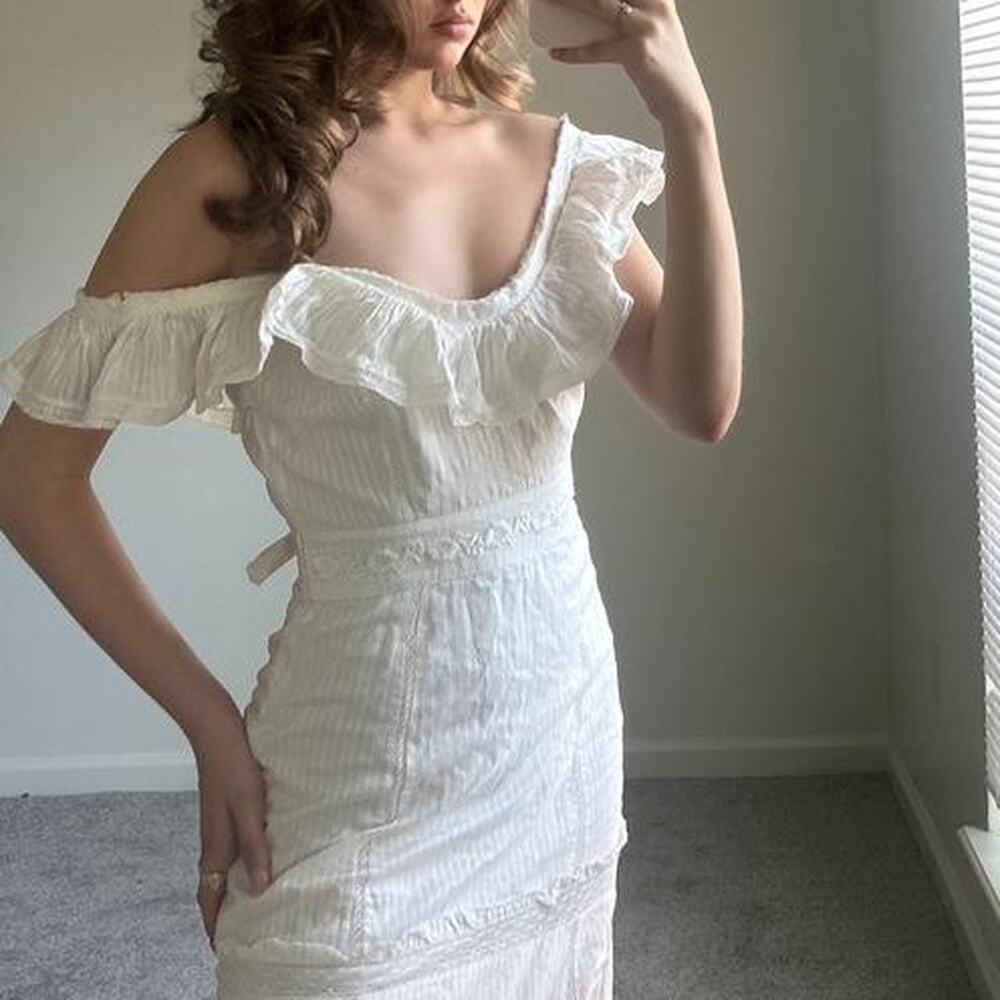 Loveshackfancy lace embroidered flowy cottagecore maxi dress